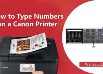 Type Numbers on a Canon Printer